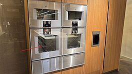 Gaggenau showroom appliances available as a complete package as shown in the photo or individually at Grünbeck Einrichtungen at a bargain price due to product discontinuation