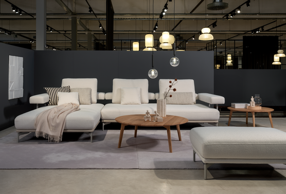 The versatile and comfortable Kaia single or modular sofa by Rolf Benz is available from Grünbeck Einrichtungen Vienna