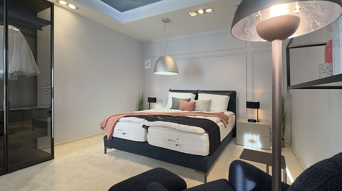 Treca Paris Privilege Store Vienna | boxspring mattresses | upholstered beds | Grünbeck Interiors Designers Showrooms 02