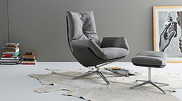 The COR Cordia collection includes this cozy lounge chair, which is now available at a special promotional price at Grünbeck Einrichtungen to celebrate the 10th anniversary.