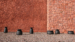 The Dedon Outdoor Porcini side tables, available in four different sizes and various wicker colours, are available from Grünbeck Einrichtungen in Vienna.