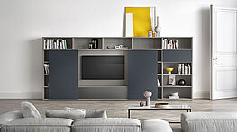 The Interlübke Studimo bookcase offers endless possibilities for designing your living room walls – your Grünbeck team will make your ideas a reality.
