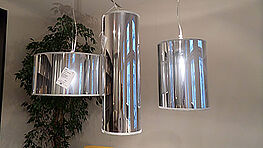 Penta|Suspended lights|Cylinder|Glossy mirror PVC|Design Sale|Grünbeck Furnishings Vienna