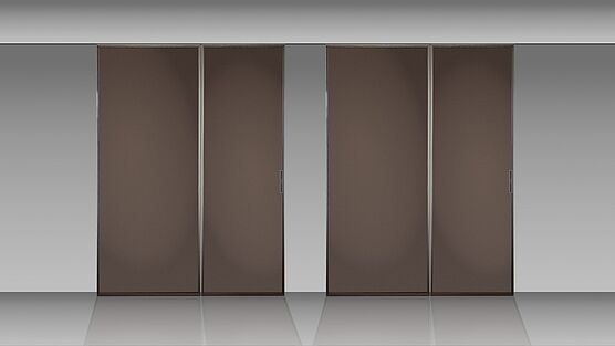 Rimadesio|Velaria|4teilige Schiebetüranlage|Struktur und Glas bronzo|Design Sale|Grünbeck Einrichtungen Wien