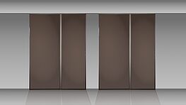 Rimadesio|Velaria|4teilige Schiebetüranlage|Struktur und Glas bronzo|Design Sale|Grünbeck Einrichtungen Wien