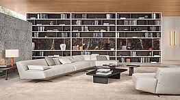 Wall System von Poliform ist ein erfolgreiches Einrichtungsprogramm mit außergewöhnlicher Vielseitigkeit - Planung, Ausführung und Montage mit Grünbeck Einrichtungen Wien