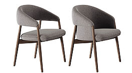 Christine Kröncke Gloria und Gloria Light Armlehnstühle|komfortable Essstühle|erhältlich in 2 Ausführungen, in Eiche oder Nussbaum und in Stoff oder Leder bei Grünbeck Einrichtungen 1050 Wien