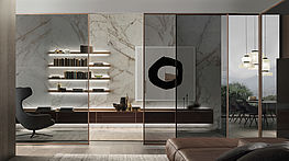 rimadesio velaria sliding door schiebetuer transparent modern design self bold gruenbeck wien vienna showroom flagshipstore