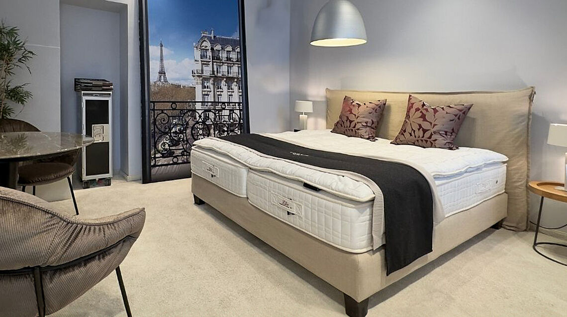 Treca Paris Privilege Store Vienna | boxspring mattresses | upholstered beds | Grünbeck Interiors Designers Showrooms 03