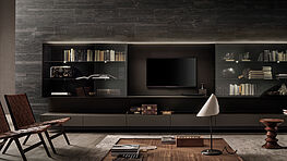 rimadesio abacus living tv moebel phonomoebel glas aluminium modern haendler schauraum wien gruenbeck showroom flagshipstore