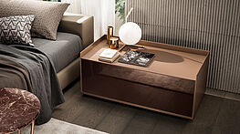 rimadesio self bold sideboard glas aluminium modern design gruenbeck wien vienna flagshipstore schauraum haendler anrichte  nachtkaestchen phonomoebel tv moebel