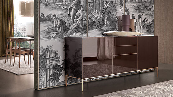 rimadesio self up kommode drawer anrichte glas design modern gruenbeck wien vienna flagshipstore schauraum haendler