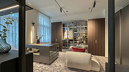 Poliform shop 1050 Vienna 3 | by Grünbeck interiors | Senzafine wardrobe Freifrau sofa