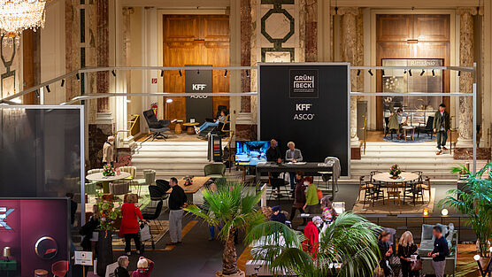 Messestand Grünbeck Design District Hofburg Wien | KFF, Asco & Rimadesio | Modul Systems Alu Profil Q 914