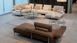 The versatile and comfortable Kaia single or modular sofa by Rolf Benz is available from Grünbeck Einrichtungen Vienna