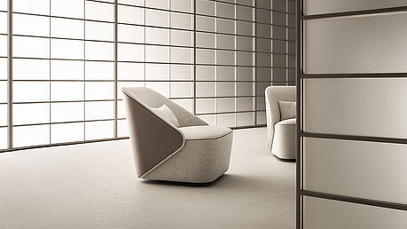 Nest swive chair & Soho sliding doors | Rimadesio shop Vienna at Gruenbeck-interiors