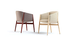 With Kagu, COR presents a chair designed by Jehs+Laub that is not only delicate with its solid wood frame, but also extremely comfortable with its springy, flexible back.