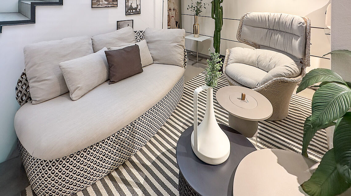 Dedon outdoor shop news at Grünbeck interiors Vienna | Showroom 2026.01