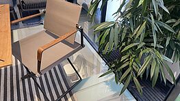 6 pieces Dedon SeaX Outdoor chairs for sale at Grünbeck Interiors Vienna