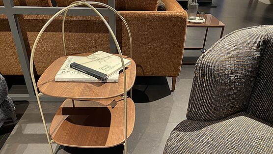 Der Rolf Benz Beistelltisch 923-133 ist bei Grünbeck Einrichtungen als Ausstellungsstück im Design Sale günstig verfügbar.

BxHxT in cm: 48x48x83

Platte: amerik.Nussbaum massiv, farblos lackiert
Gestell: Stahl glatt, matt lackiert in ockerbeige metallic

Abverkaufspreis gültig für unser Ausstellungsstück, Abholpreis, solange verfügbar.