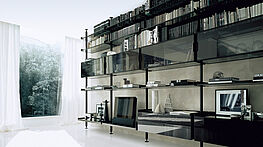rimadesio zenit bibliothek regal wandverbau modern design wien gruenbeck vienna black schwarz
