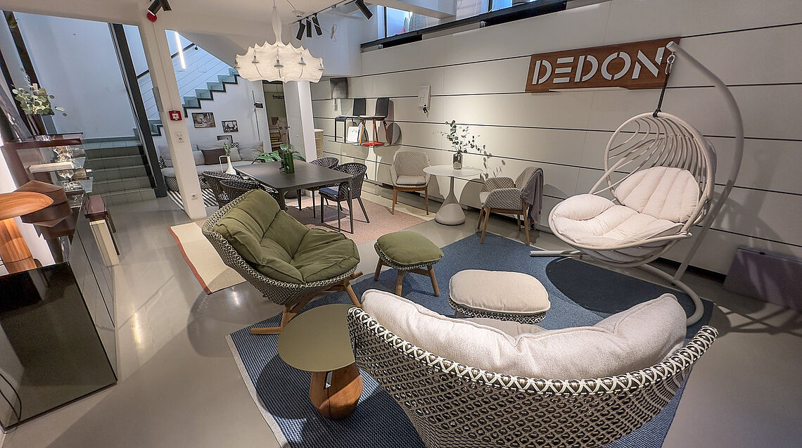 Dedon outdoor shop news at Grünbeck interiors Vienna | Showroom 2026.03
