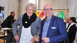 Herr Kozich von Schau-Schau Brillen mit Stefan Grünbeck bei der Die Presse Design 2018 in Wien