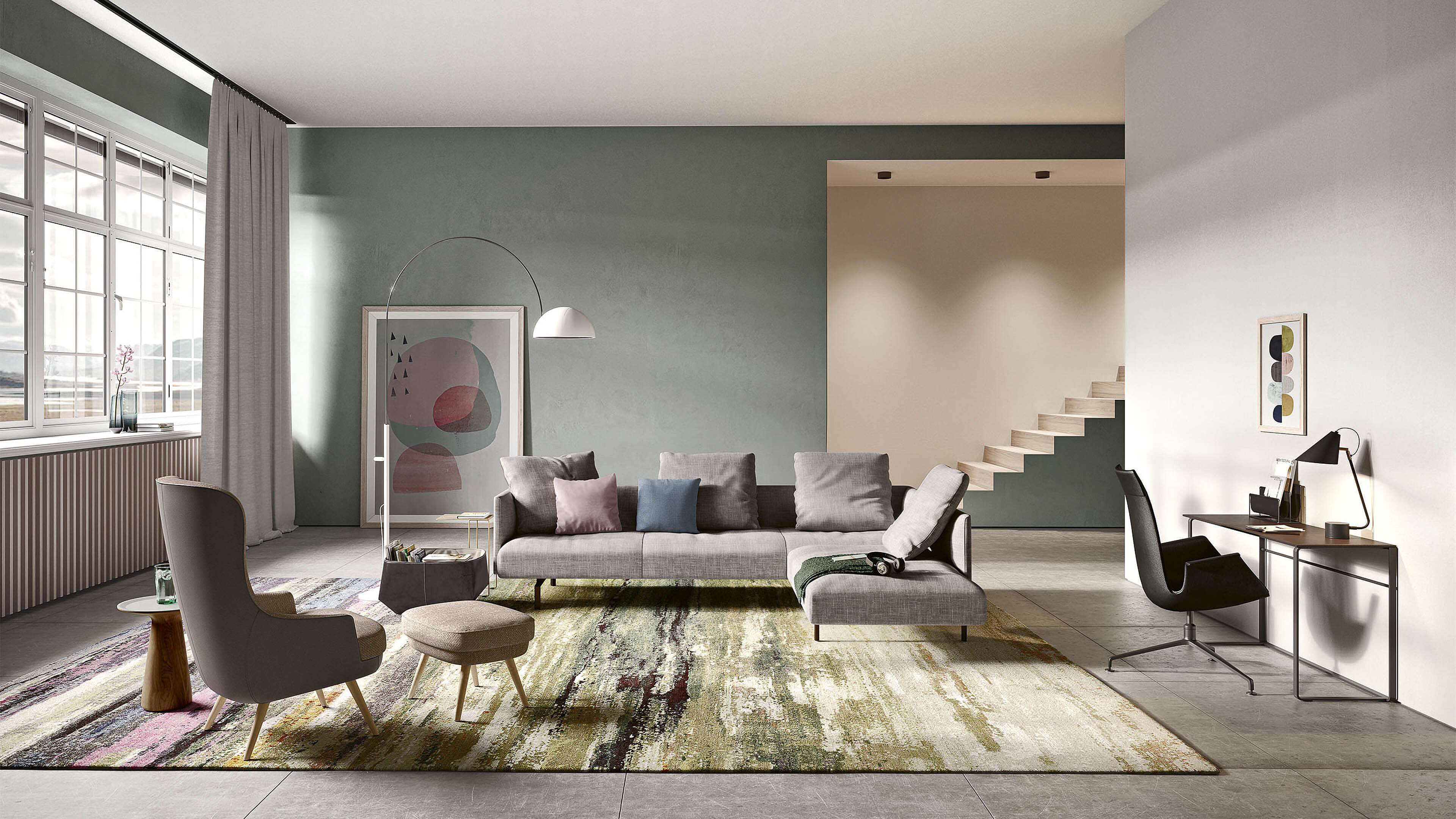 Das neue Relaxsofa Muud Design EOOS im Walter Knoll Brand Space Wien bei Grünbeck Interiors