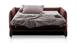 Matisse CL – affordable fabric or leather sofa beds in various widths from 70 to 160 cm, from the internationally successful company Papadatos, are available from Grünbeck Einrichtungen in Vienna
