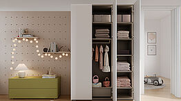 Interlübke Start Dress | Affordable 3-door wardrobe with interior organization | Available for order from Gruenbeck Einrichtungen, 1050 Vienna
