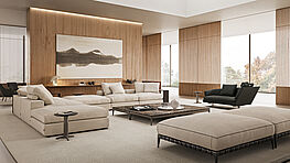 Flexform | Groundpiece modular Sofa neu - die Quintessenz der Bequemlichkeit| Design Antonio Citterio | Langlebige und zeitlose Polstermöbel für höchste Ansprüche | Die Exzellenz des Made in Italy | Im Showroom bei Grünbeck Designers & Interiors in Wien Margareten