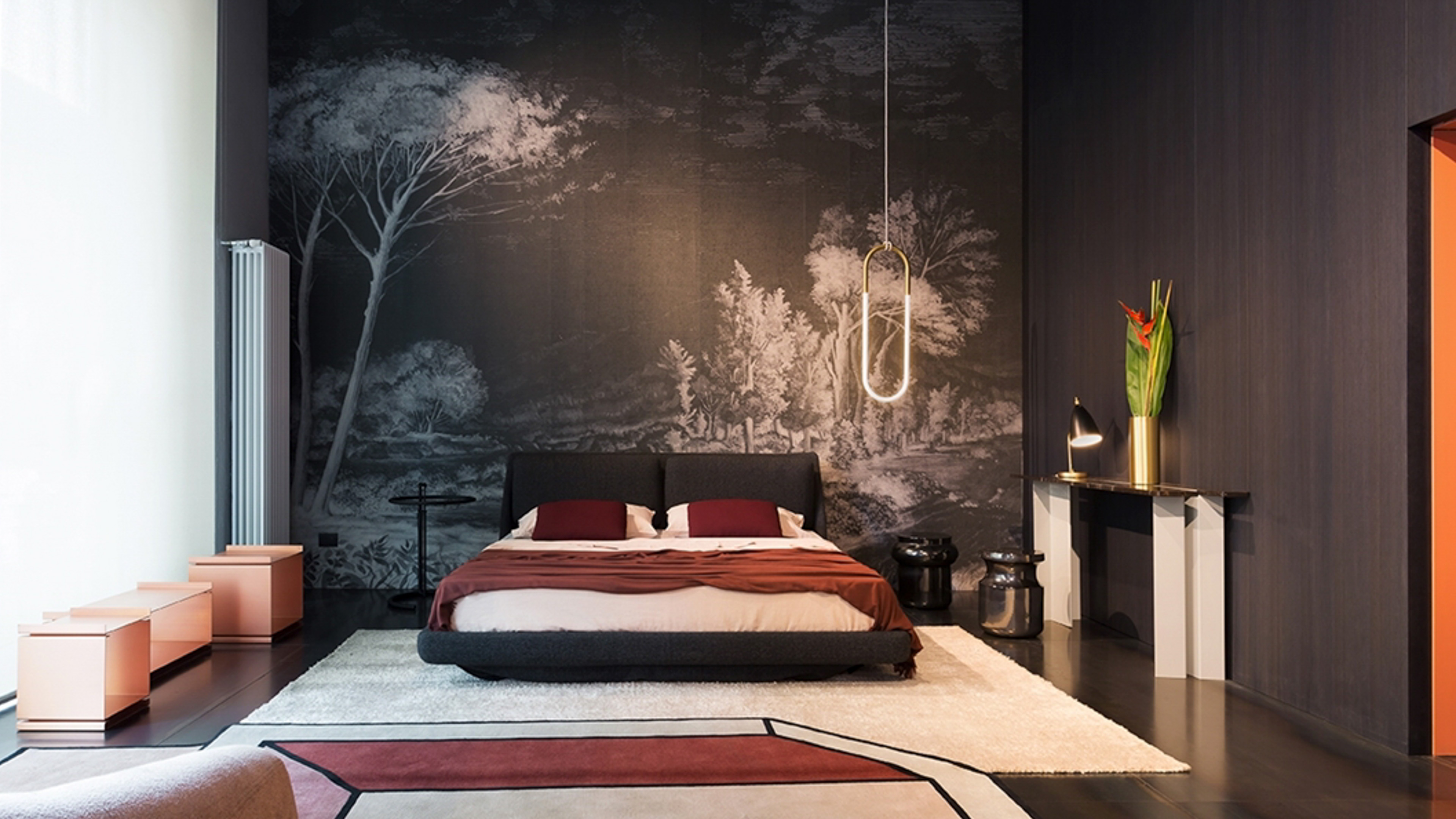 Wall and Deco Tapete mit Bäumen wall-and-deco-tapete-wallpaper-schwarz-weiss-baum-wald-modern-grünbeck-gruenbeck-einrichtungen-wien-designhouse-interior-design-vienna-innenarchitekturbuero-einrichtungshaus-moebelhaus-designmoebel-markenmoebel