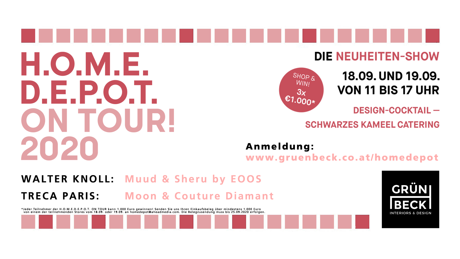 Die Home Depot on Tour November 2020 mit den Neuheiten von Treca Paris und Walter Knoll bei Gruenbeck Interiors Wien